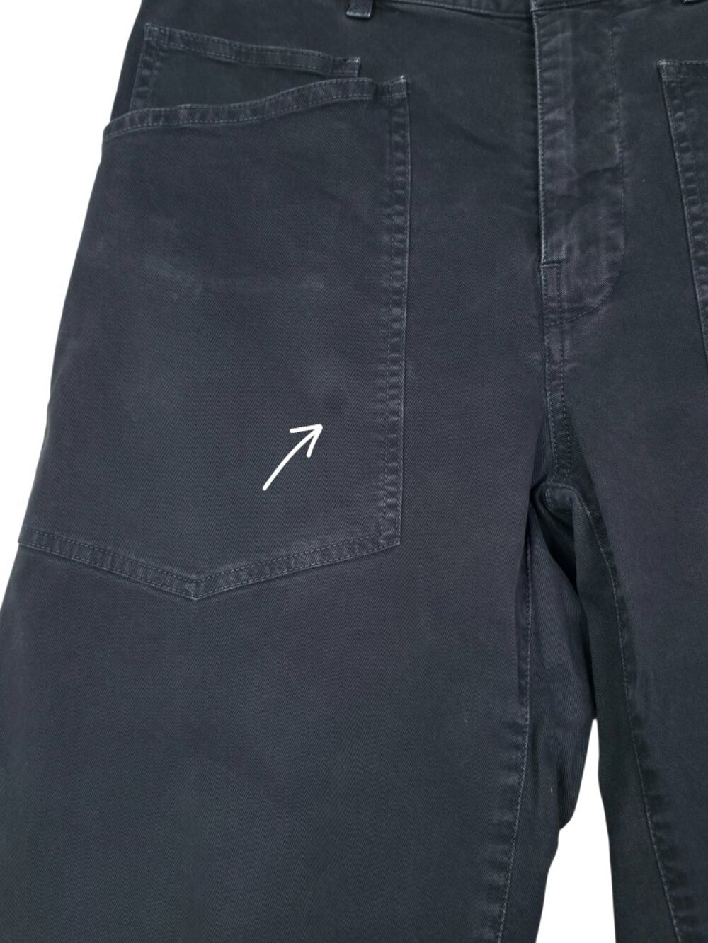 Nili Lotan Shon Pant Carbon Gray Cotton Twill Barrel Leg Cropped Size 0 - Picture 9 of 11